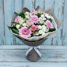 Букет цветов из:  Герберы, Альстромерии и Хризантемы #REPLACE_PRED# Ксеньевке