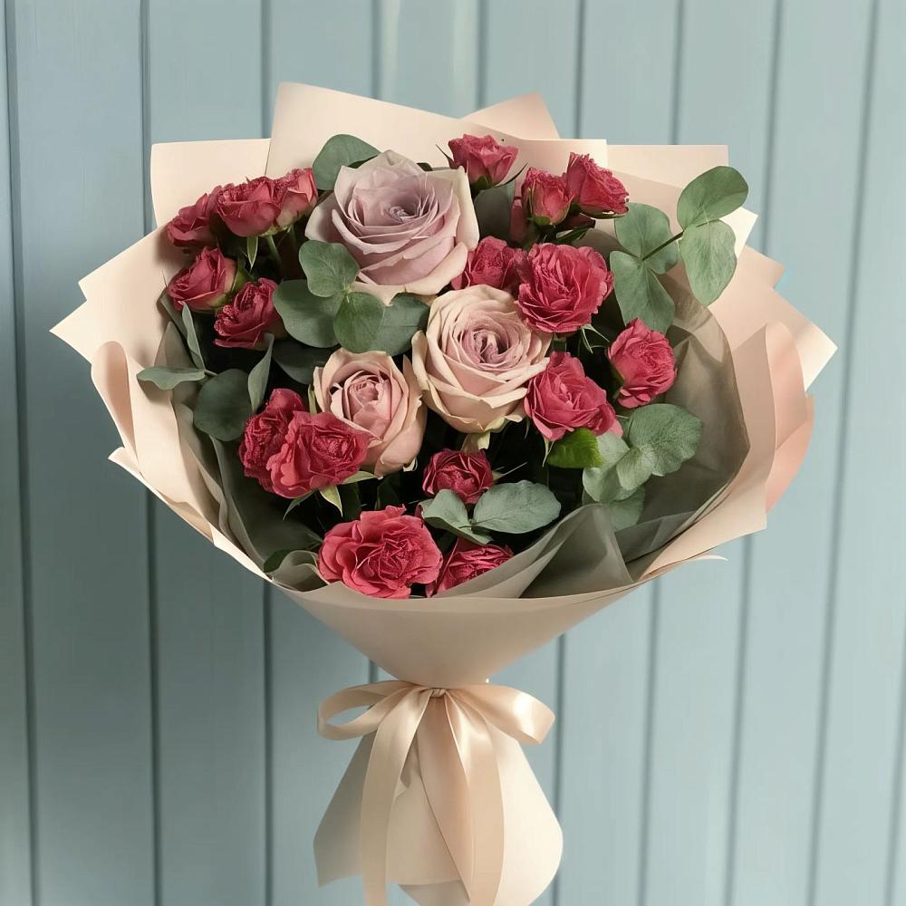 Букет цветов из: Гвоздики и Розы в Ксеньевке