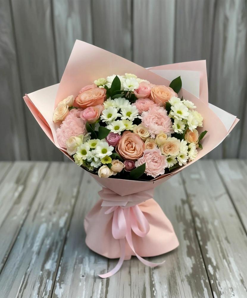 Букет цветов из: Гвоздики, Розы и Хризантемы в Ксеньевке