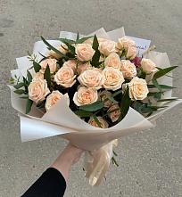 Букет Кремовые розы Латте в Ксеньевке