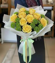 Букет цветов из:  Хризантемы и Розы в Ксеньевке