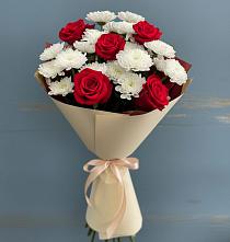Букет цветов из:  Розы и Хризантемы в Ксеньевке