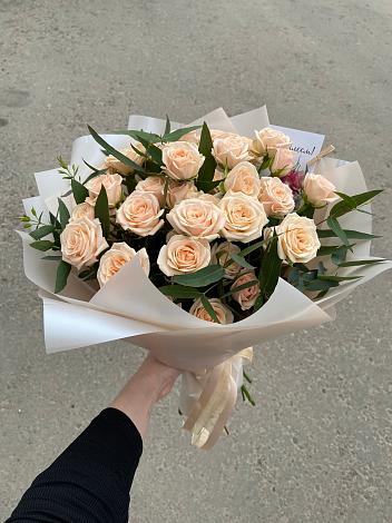 Букет Кремовые розы Латте в Ксеньевке