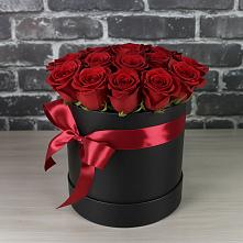 Цветочная композиция из Розы в шляпной коробке в Ксеньевке