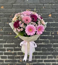Букет цветов из:  Герберы и Хризантемы #REPLACE_PRED# Ксеньевке