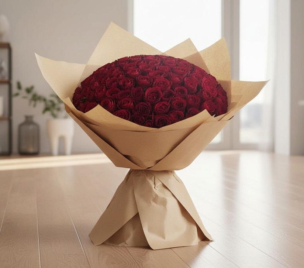 Букет 101 Красная роза в Ксеньевке