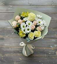 Букет цветов из:  Альстромерии, Розы и Хризантемы в Ксеньевке