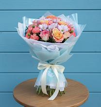 Букет цветов из:  Хризантемы и Розы #REPLACE_PRED# Ксеньевке