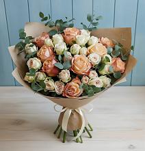 Букет цветов из:  Альстромерии и Розы #REPLACE_PRED# Ксеньевке