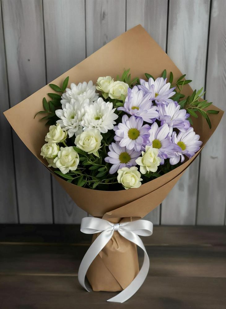 Букет цветов из: Хризантемы и Розы в Ксеньевке
